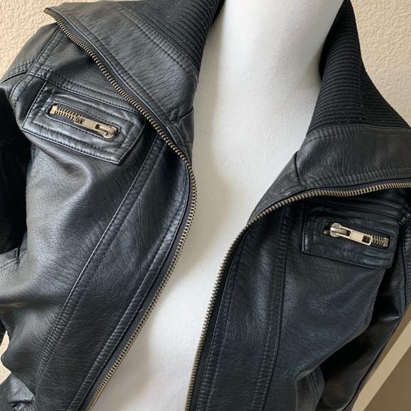 Vegan Leather Black Jacket - Picture 3 of 3